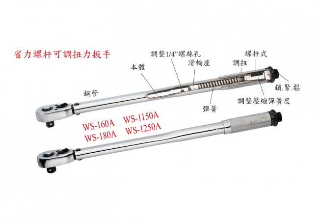 WE-60A【W(wǎng)S-160A】省力螺桿可調(diào)扭力扳手
